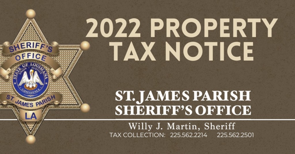St. James Parish Property Taxes 2022 L'Observateur L'Observateur